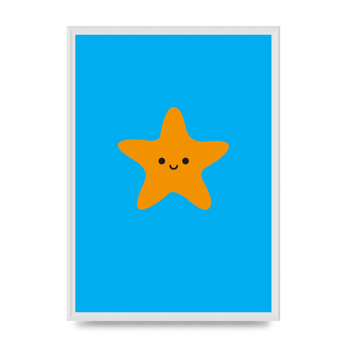Kids Starfish Illustration Boys Art For The Home - A2 framed