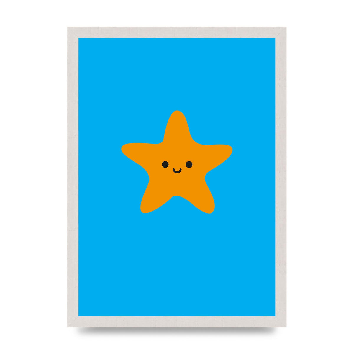 Kids Starfish Illustration Boys Art For The Home - A3 framed