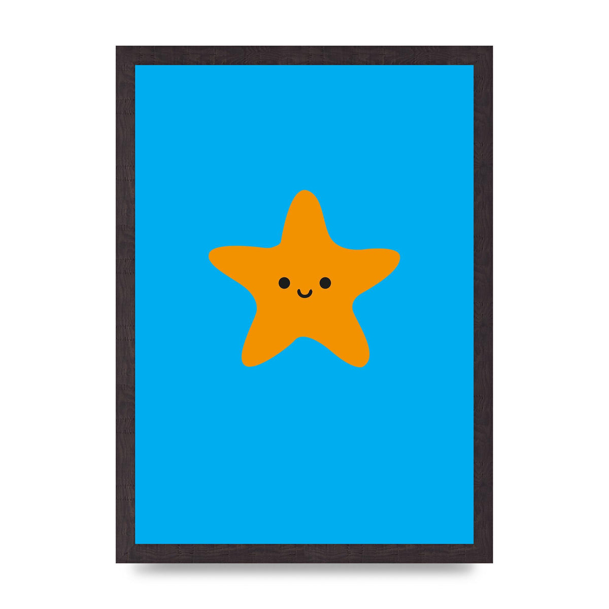 Kids Starfish Illustration Boys Art For The Home - A3 framed
