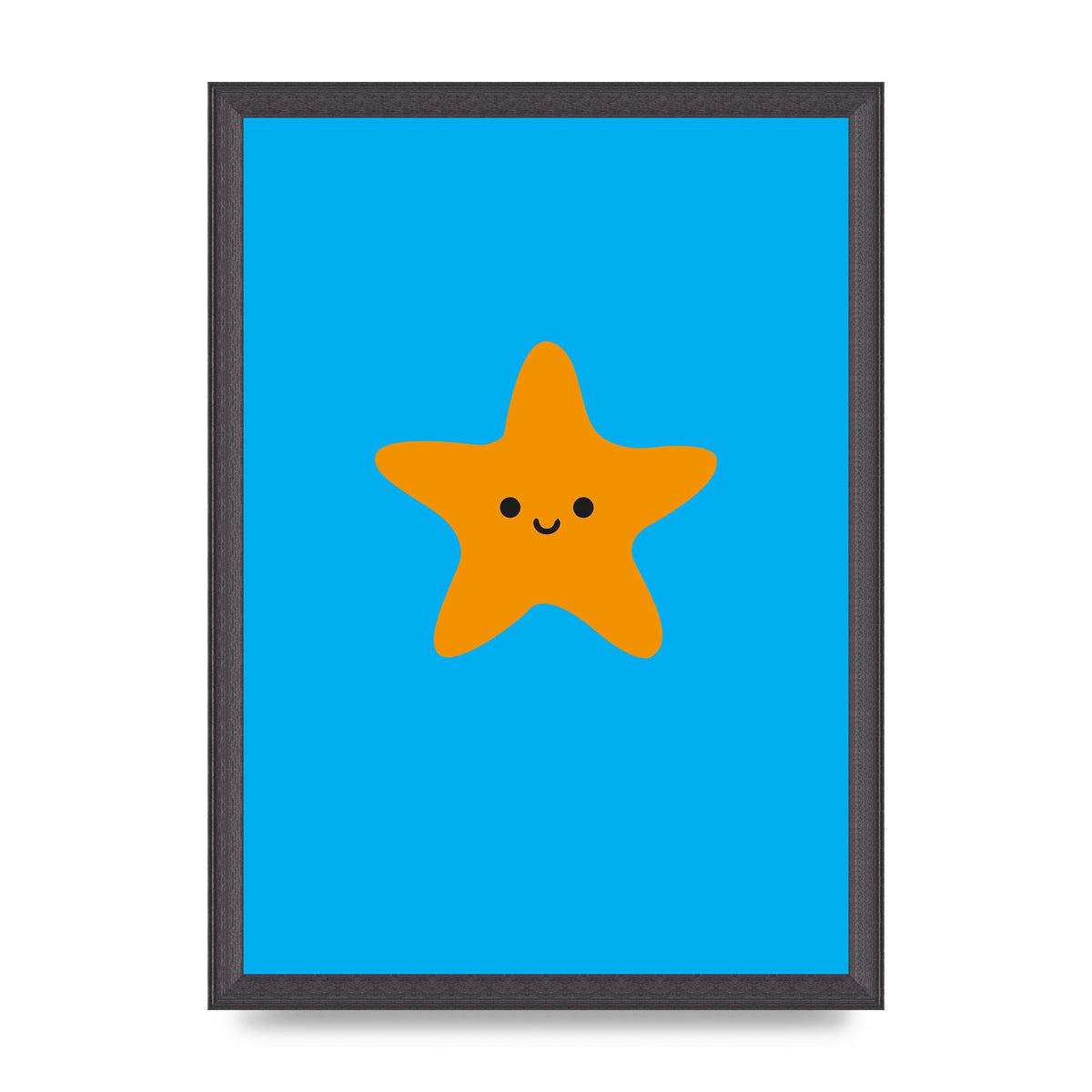 Kids Starfish Illustration Boys Art For The Home - A3 framed