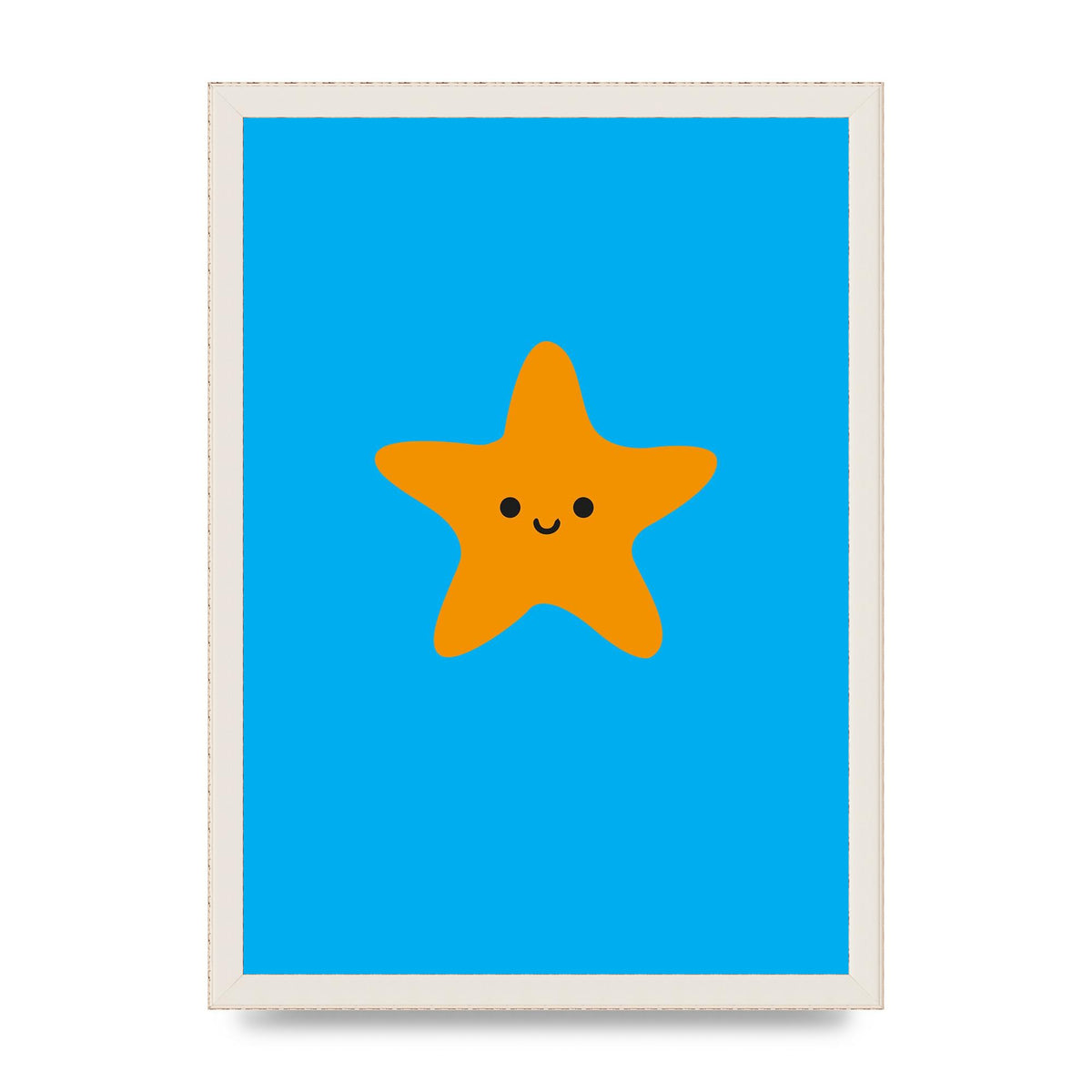 Kids Starfish Illustration Boys Art For The Home - A3 framed