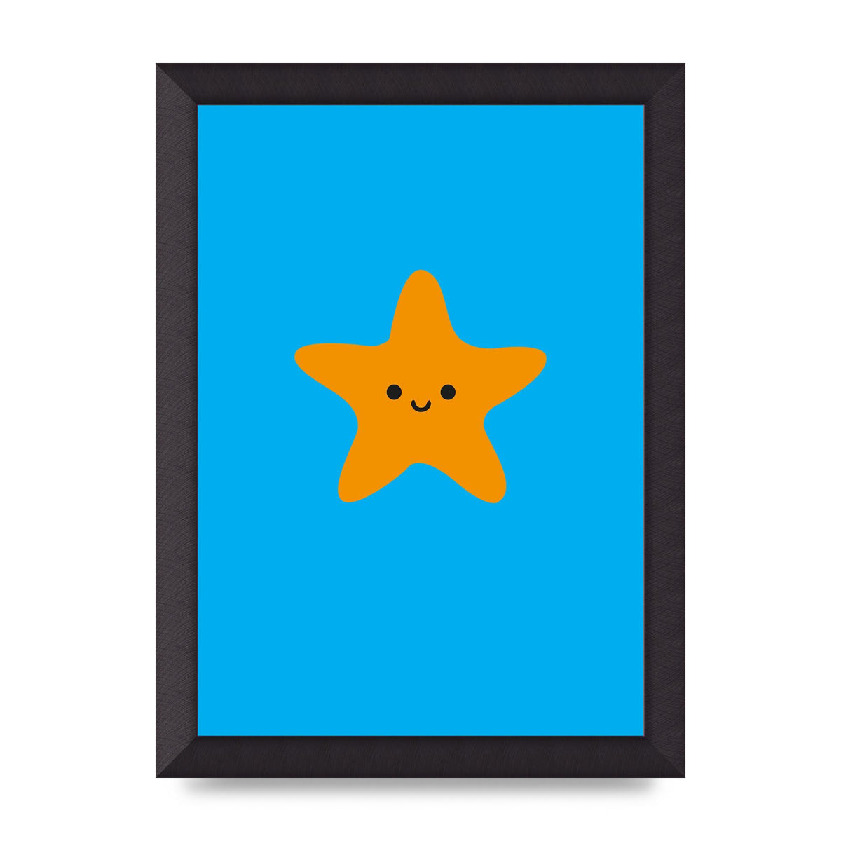 Kids Starfish Illustration Boys Art For The Home - A4 framed
