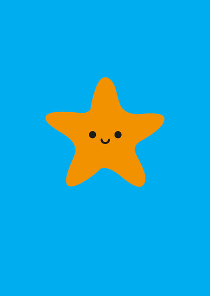 Kids Starfish Illustration Boys Art For The Home - detail