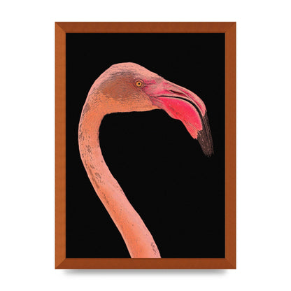Closeup Flamingo Wall Art - detail
