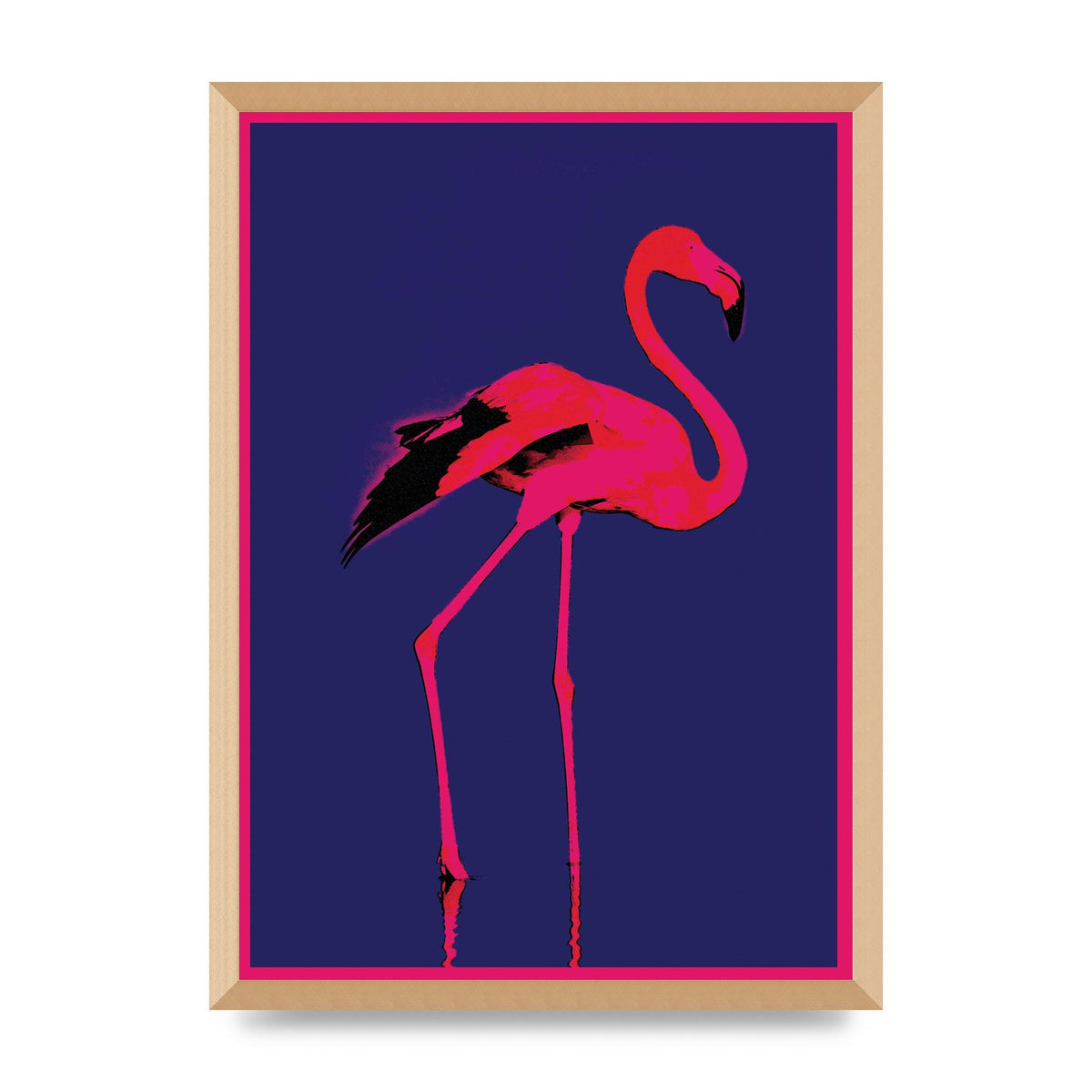 Pink Flamingo Art For The Home - A2 framed