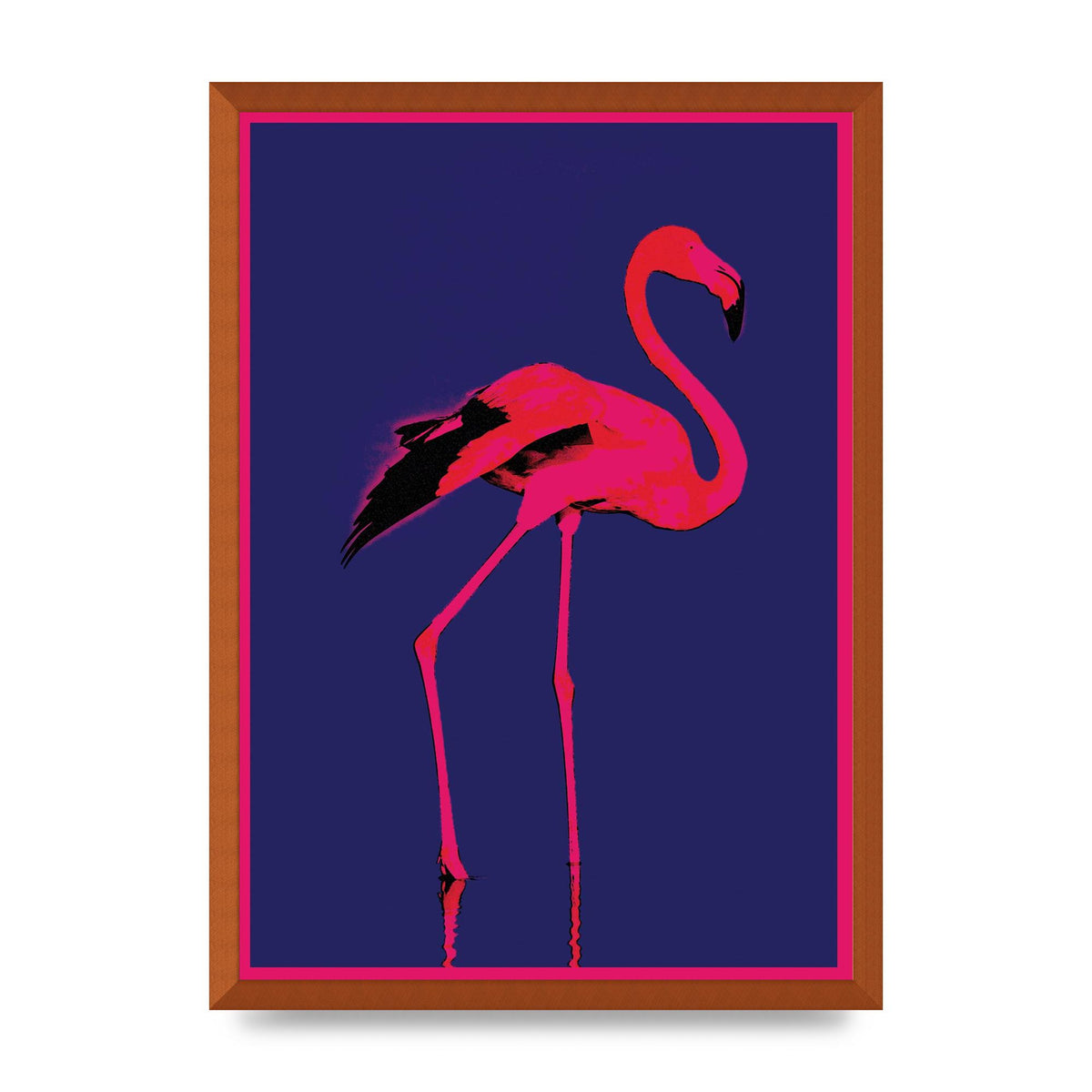 Pink Flamingo Art For The Home - A2 framed