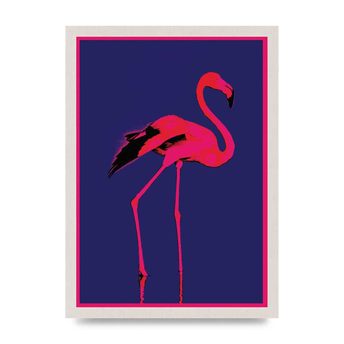 Pink Flamingo Art For The Home - A3 framed