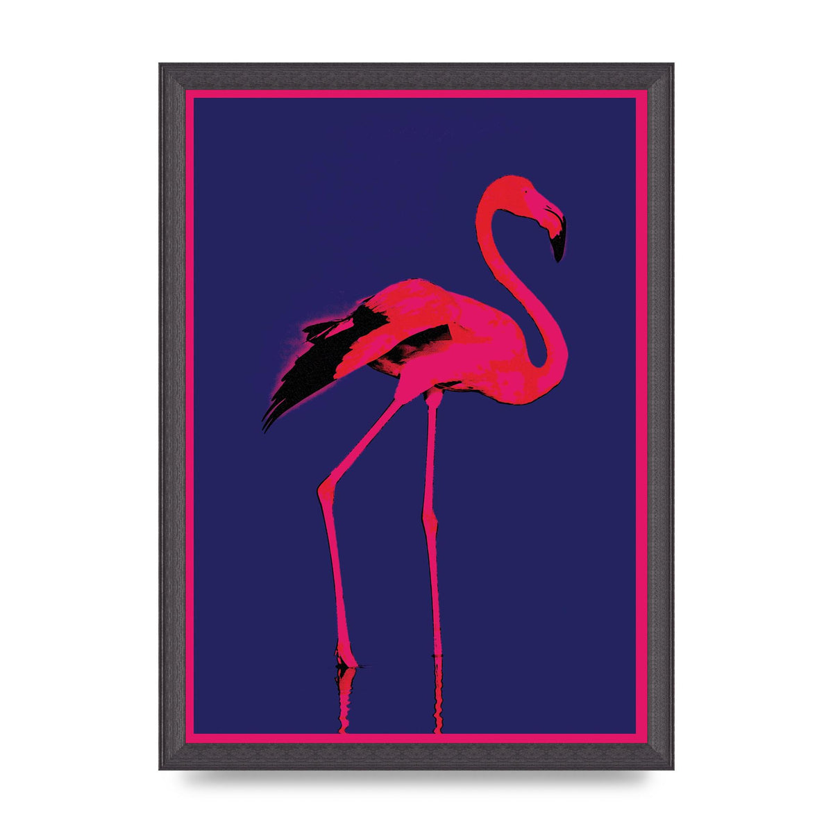 Pink Flamingo Art For The Home - A3 framed