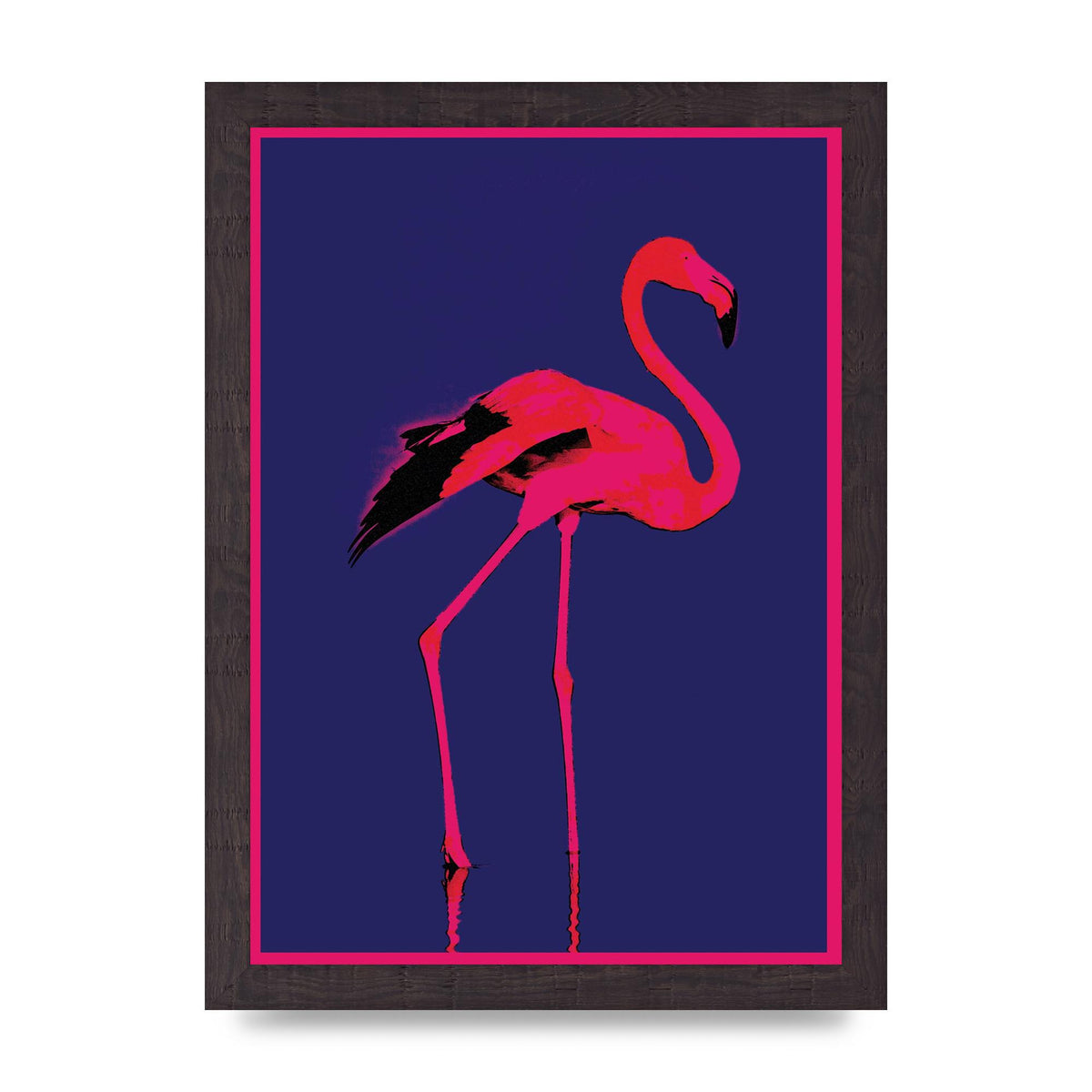 Pink Flamingo Art For The Home - A4 framed