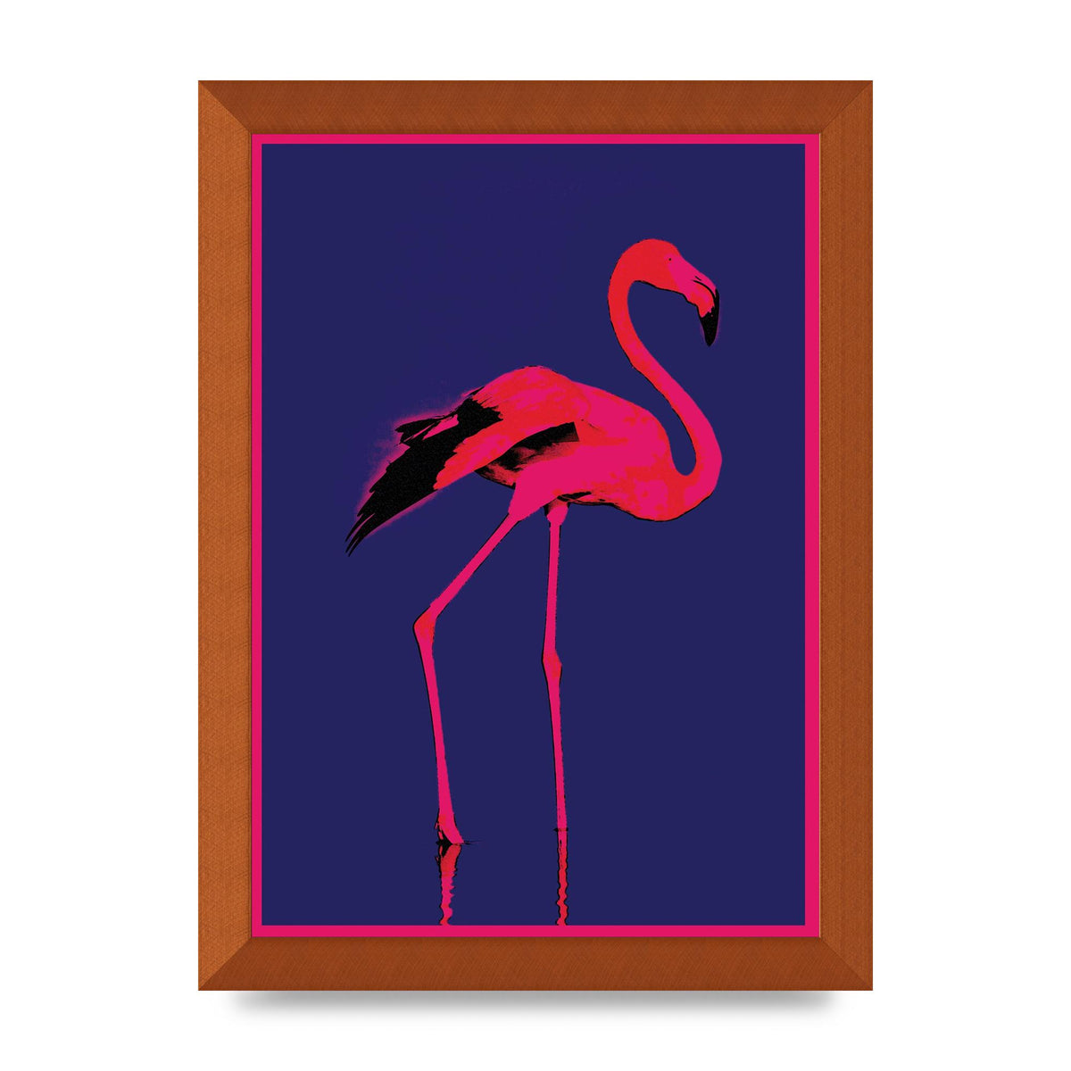 Pink Flamingo Art For The Home - A4 framed