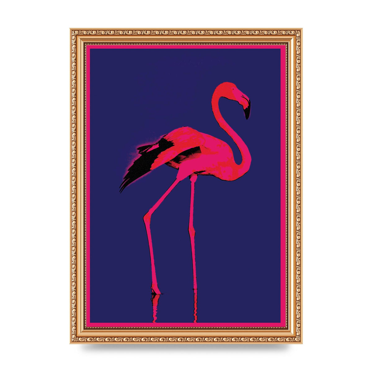 Pink Flamingo Art For The Home - A4 framed