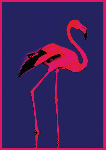 Pink Flamingo Art For The Home - detail