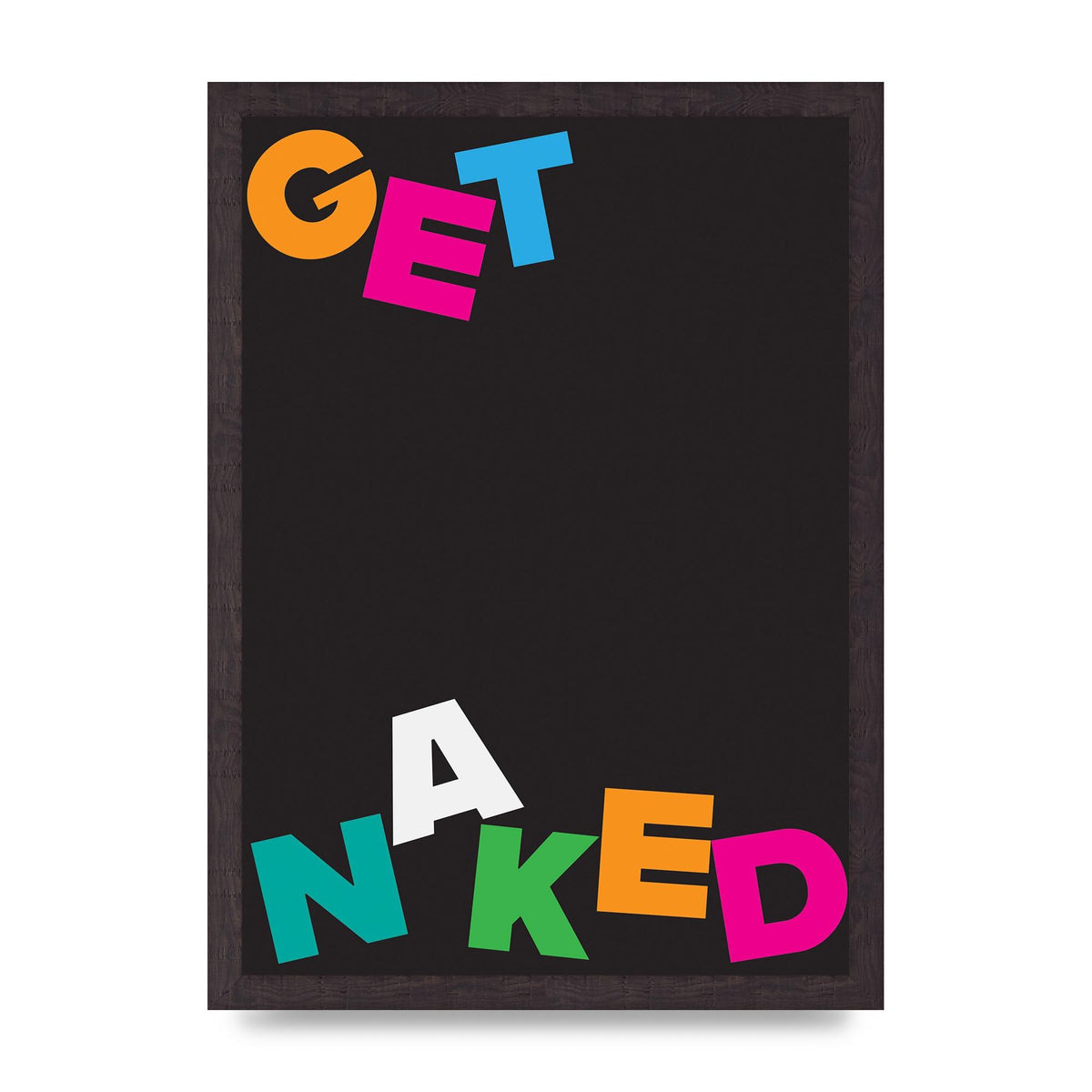 Get Naked" Printed Poster - A3 framed