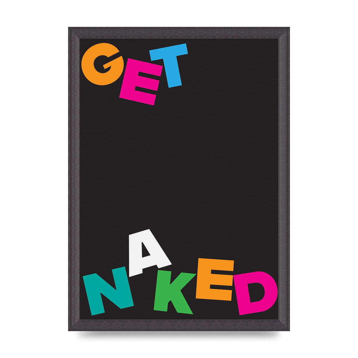 Get Naked" Printed Poster - A3 framed