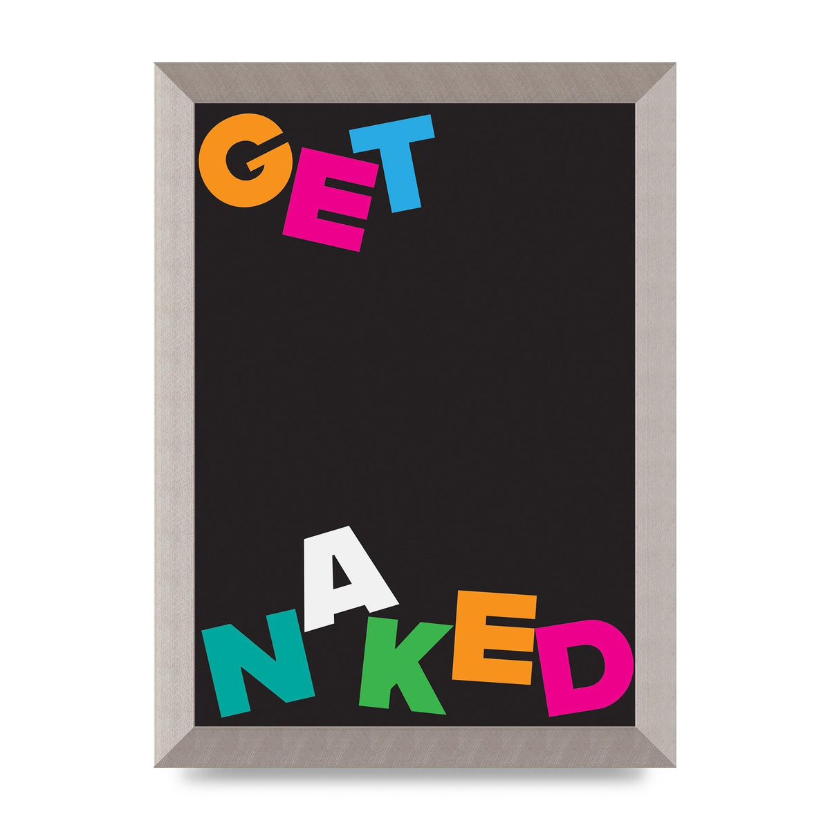 Get Naked" Printed Poster - A4 framed