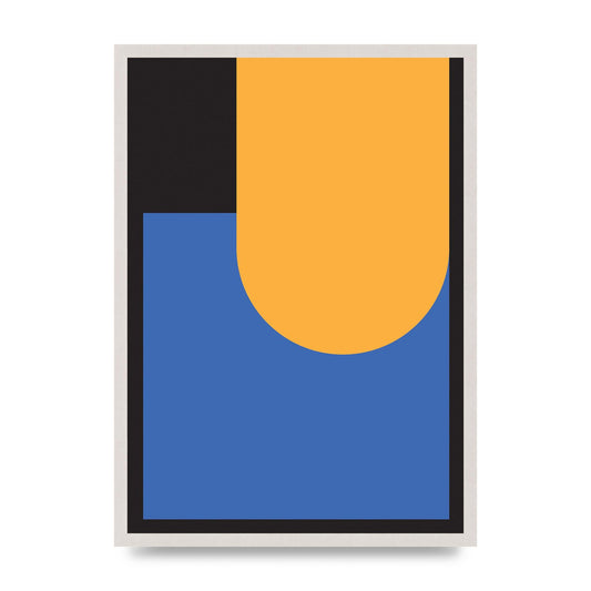 Black Abstract Shapes Two Printed Poster - A2 framed