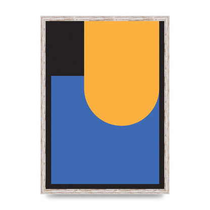 Black Abstract Shapes Two Printed Poster - A2 framed