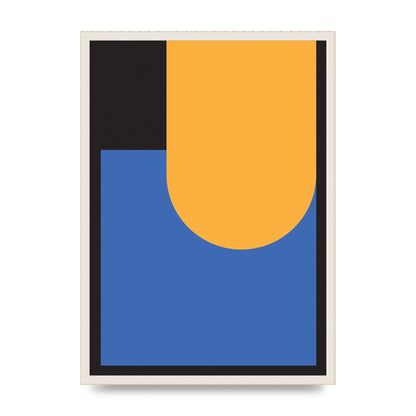 Black Abstract Shapes Two Printed Poster - A2 framed