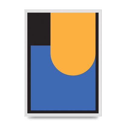 Black Abstract Shapes Two Printed Poster - A2 framed