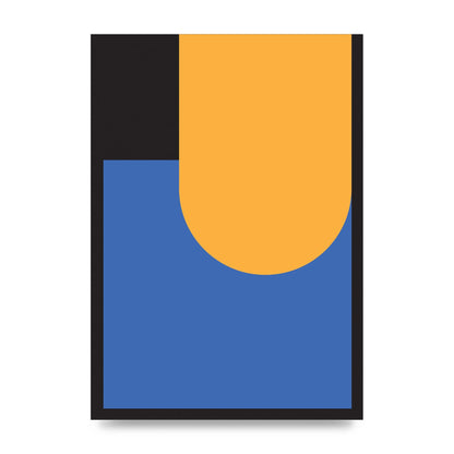 Black Abstract Shapes Two Printed Poster - unframed print