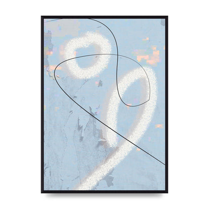 Distressed Abstract Line Wall Art - A2 framed