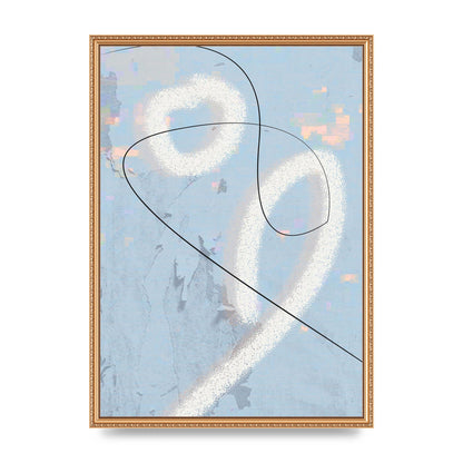 Distressed Abstract Line Wall Art - A2 framed