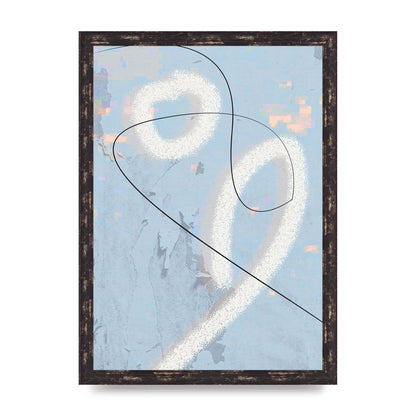 Distressed Abstract Line Wall Art - A3 framed