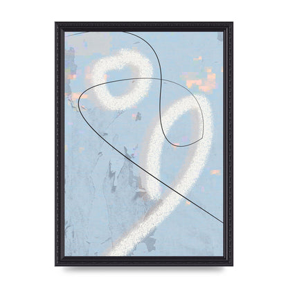 Distressed Abstract Line Wall Art - A3 framed