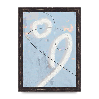 Distressed Abstract Line Wall Art - A4 framed