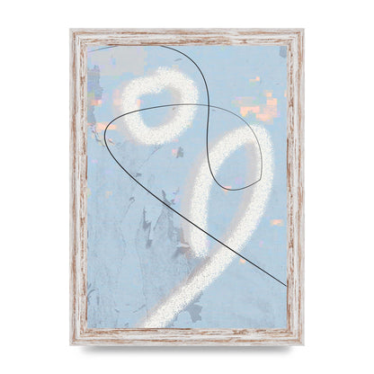 Distressed Abstract Line Wall Art - A4 framed