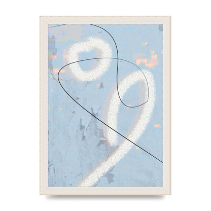 Distressed Abstract Line Wall Art - A4 framed