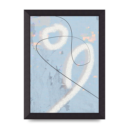 Distressed Abstract Line Wall Art - A4 framed