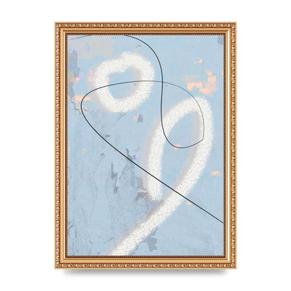 Distressed Abstract Line Wall Art - A4 framed