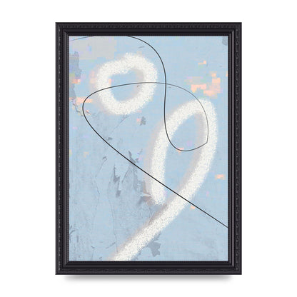 Distressed Abstract Line Wall Art - A4 framed