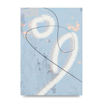 Distressed Abstract Line Wall Art - unframed print