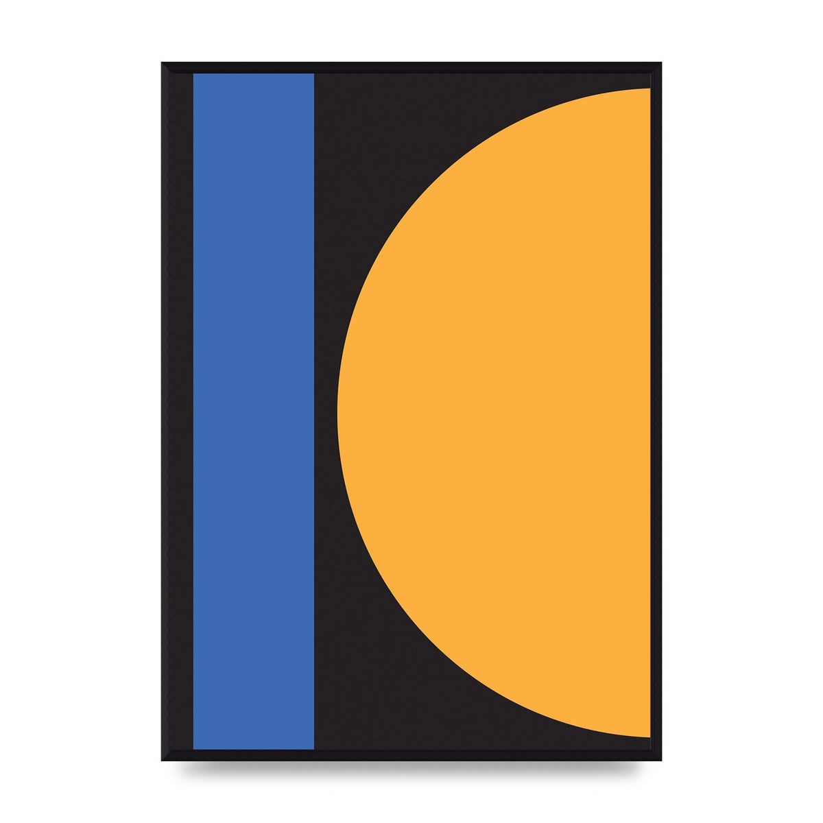 Black Abstract Shapes Three Art For The Home - A2 framed
