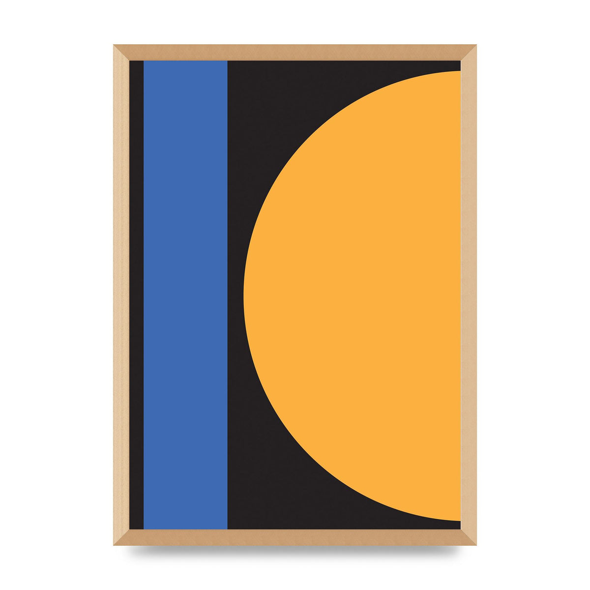 Black Abstract Shapes Three Art For The Home - A2 framed