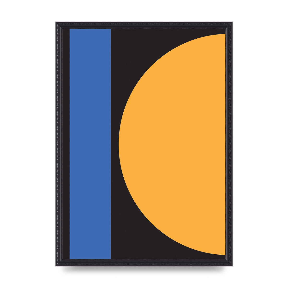 Black Abstract Shapes Three Art For The Home - A2 framed