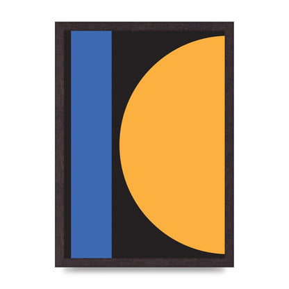 Black Abstract Shapes Three Art For The Home - A3 framed