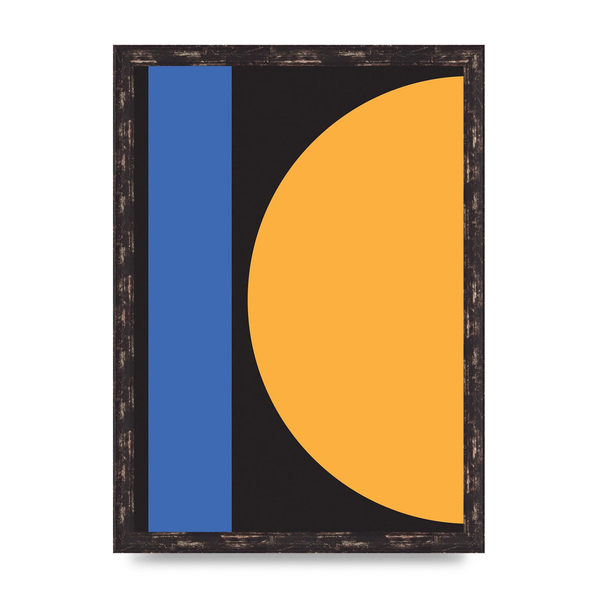 Black Abstract Shapes Three Art For The Home - A3 framed