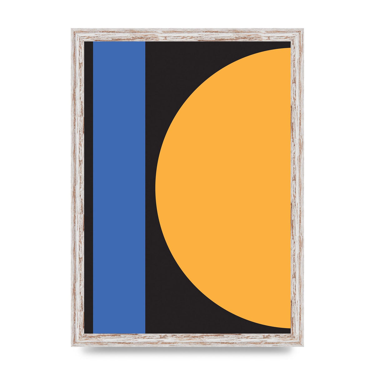 Black Abstract Shapes Three Art For The Home - A3 framed