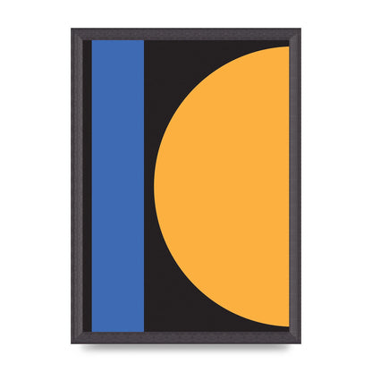 Black Abstract Shapes Three Art For The Home - A3 framed