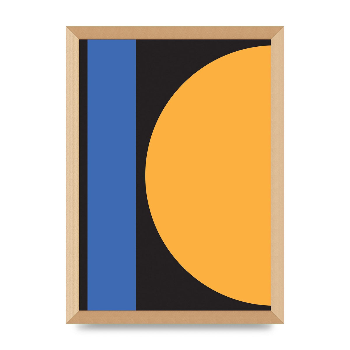 Black Abstract Shapes Three Art For The Home - A3 framed