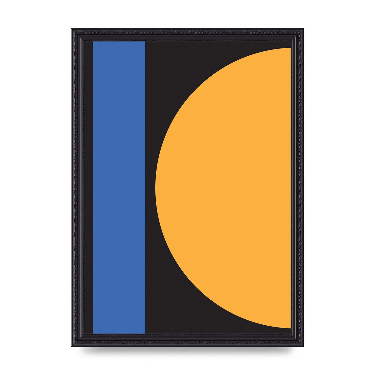 Black Abstract Shapes Three Art For The Home - A3 framed