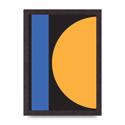 Black Abstract Shapes Three Art For The Home - A4 framed