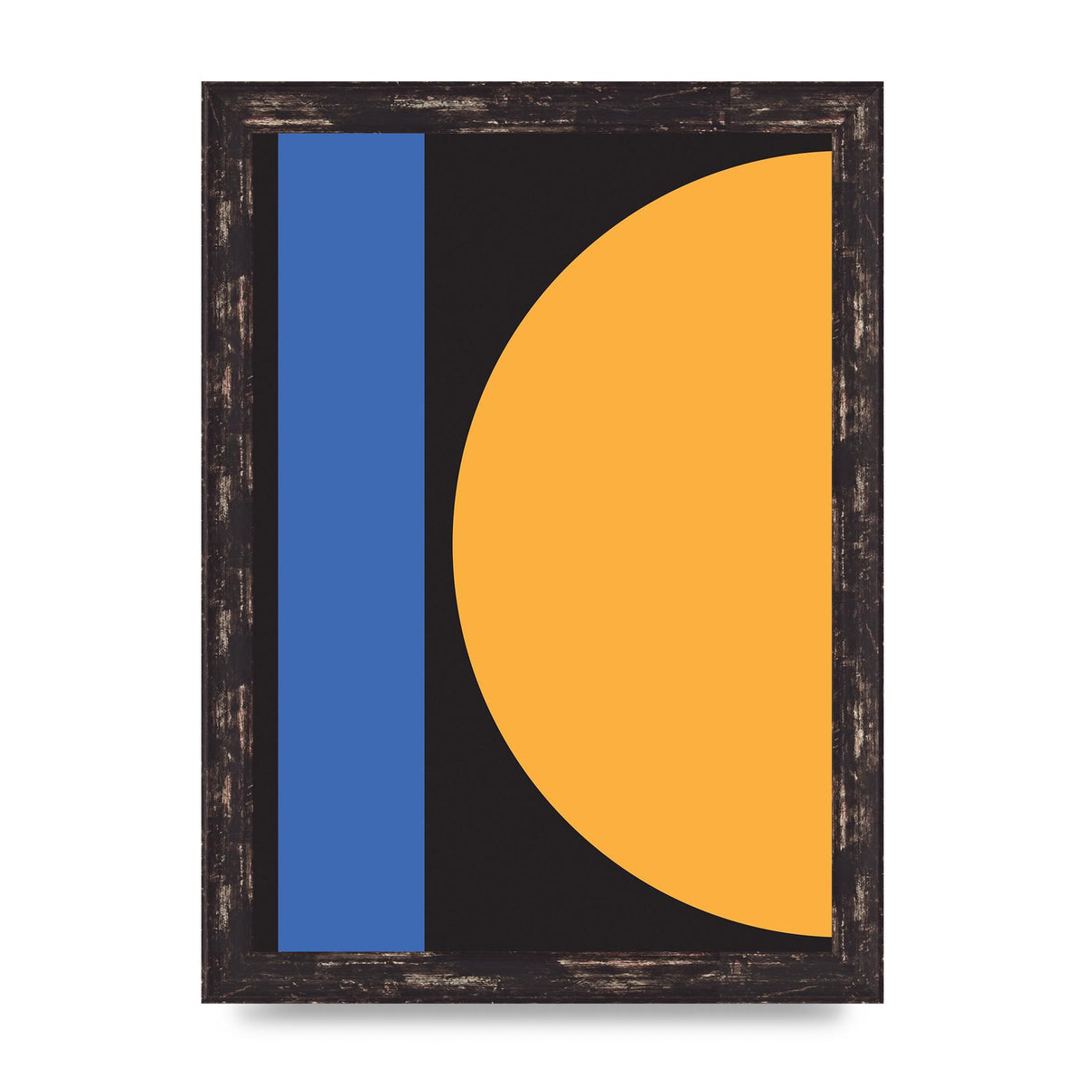 Black Abstract Shapes Three Art For The Home - A4 framed