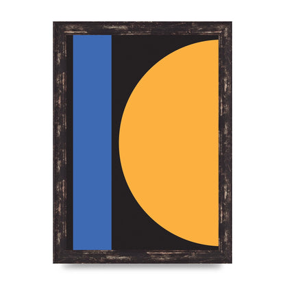 Black Abstract Shapes Three Art For The Home - A4 framed