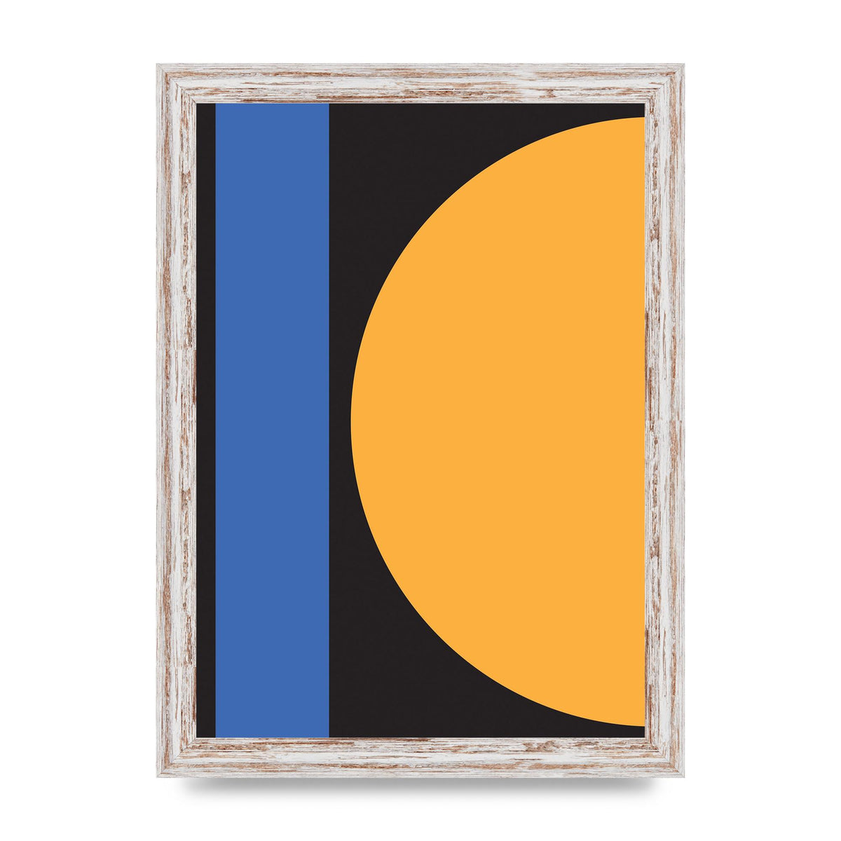 Black Abstract Shapes Three Art For The Home - A4 framed
