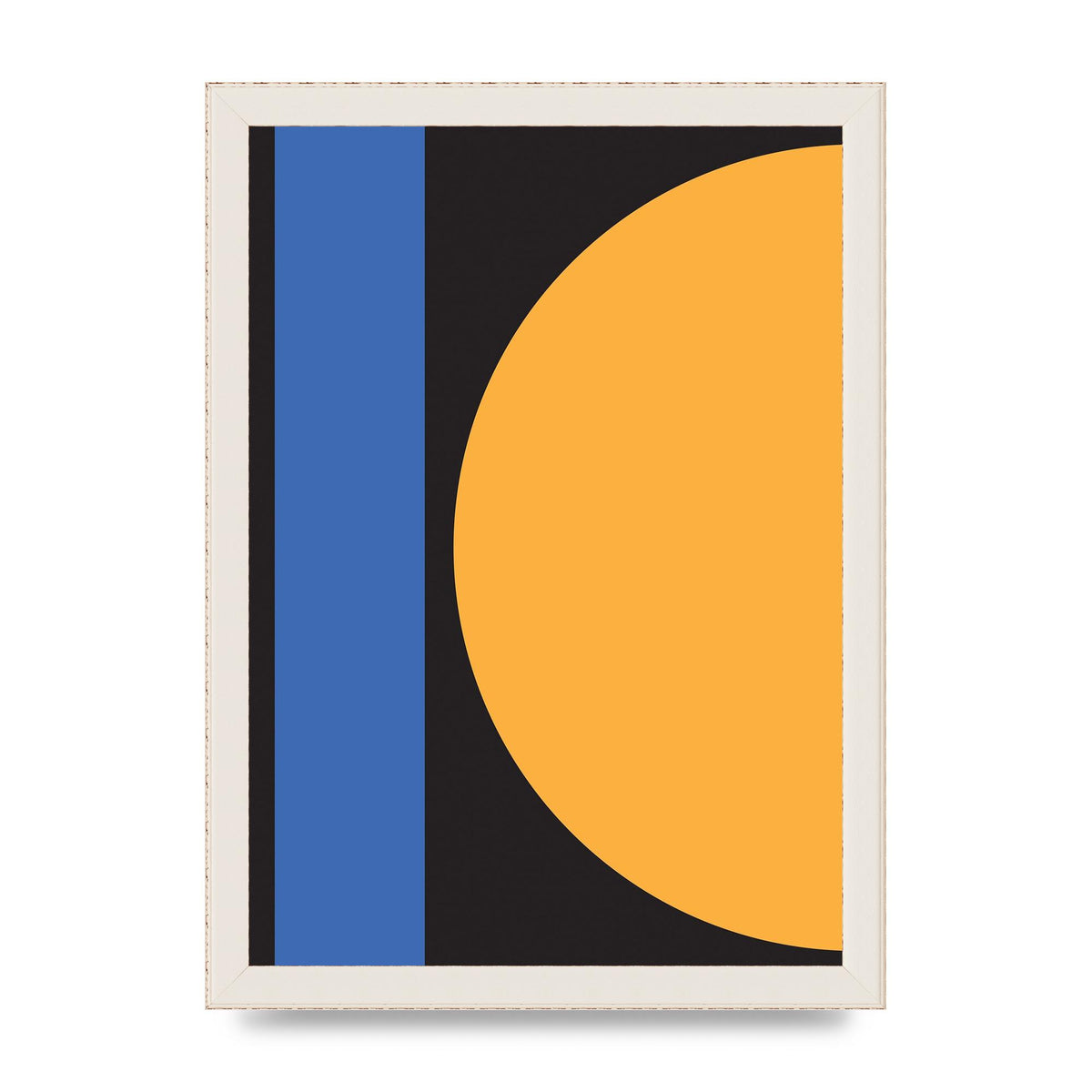 Black Abstract Shapes Three Art For The Home - A4 framed