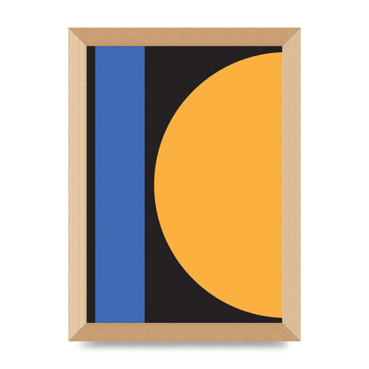 Black Abstract Shapes Three Art For The Home - A4 framed